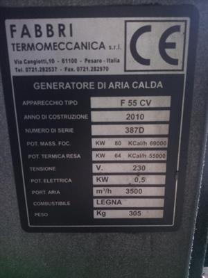 Generatore aria calda a legna Fabbri, modello anno - Foto 2