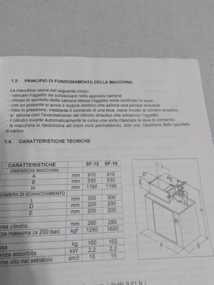 Pressa schiaccia filtri