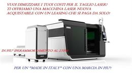 Taglio laser fibra nuovi leasing a tasso zero 1.600 €
