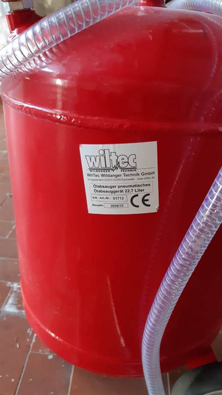 Aspiratore Olio Usato Wiltec 80 Litri - Pneumatico, Con Carrello, Per Cambio Olio Motore - Foto 2