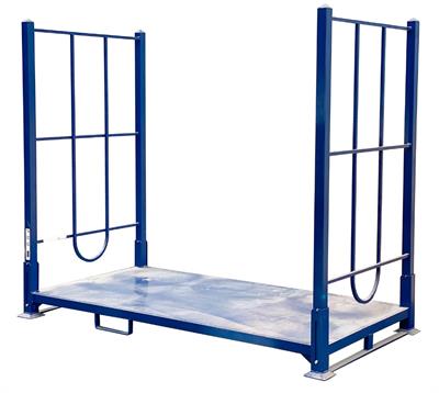 Pedane metalliche scaffali mobili con sponde ripiegabili