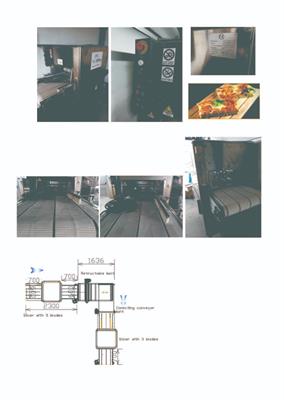 Linea per taglio pizze per teglia 600 x 400 - mm 200x150