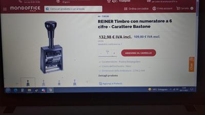 Timbro numeratore a 6 cifre con ripetizione