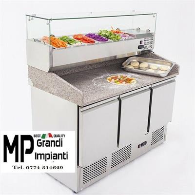 Banco pizza refrigerato 3 porte Dim. cm 136,5x70x100h