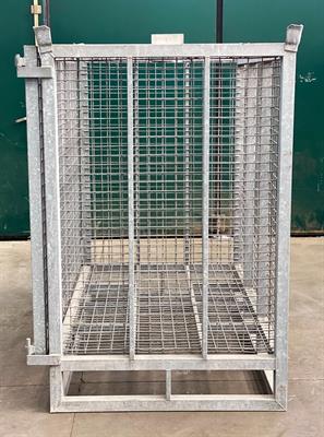 Grandi cassoni metallici in rete zincati e accatastabili - Foto 3